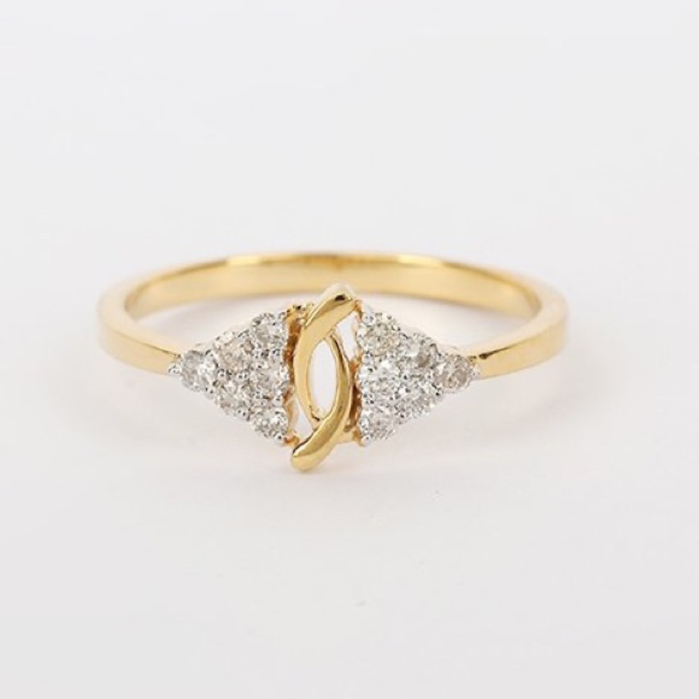 IGI Certified 0.27ct Natural Diamond Ring Size 7 - 14K Solid Gold